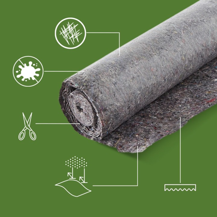 Couverture de protection de sol imperméable et absorbante