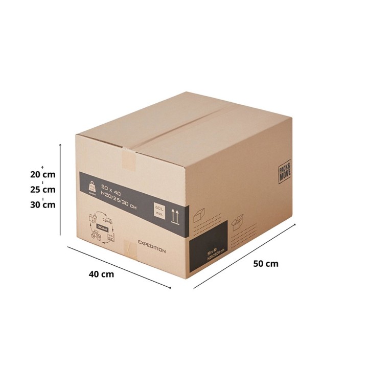 Carton déménagement à hauteur variable et adhésif 0€