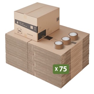 Carton déménagement à hauteur variable et adhésif 0€