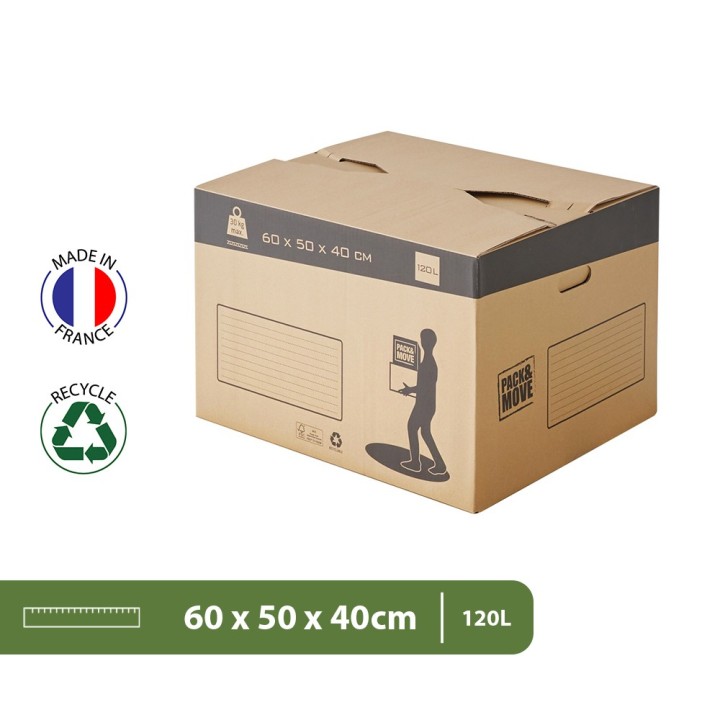 Carton fermeture sans adhésif - Déménager rapide