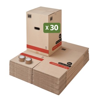 Carton solide 96L - Pour objets lourds et hauts et adhésif à 0€