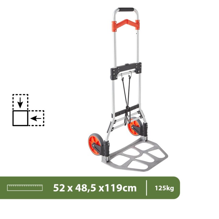 Chariot pliable - Léger, costaud, diable de manutention compact