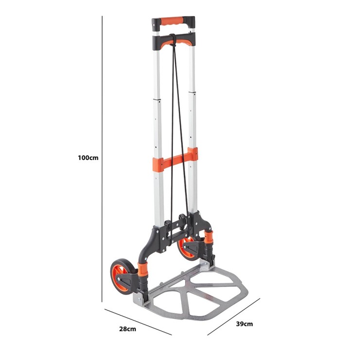 Chariot pliable - Léger, costaud, diable de manutention compact