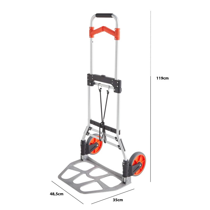 Chariot pliable - Léger, costaud, diable de manutention compact
