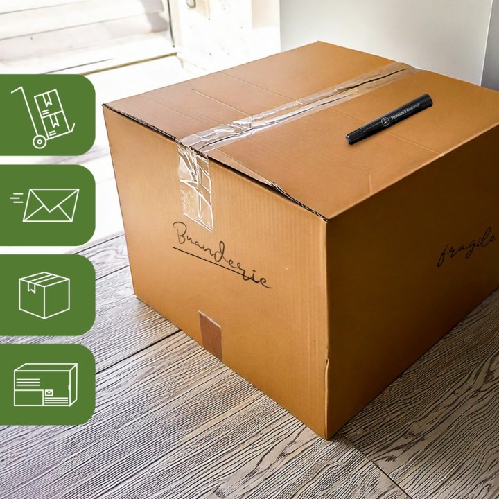 Marqueur noir permanent waterproof | Pour cartons déménagement