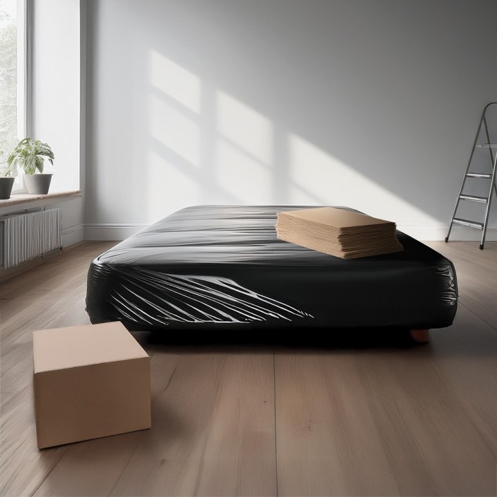 Housse matelas 1 et 2 places - Protection plastique robuste
