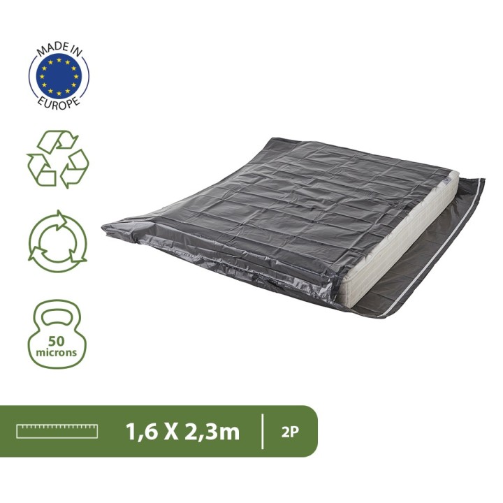 Housse matelas 1 et 2 places - Protection plastique robuste