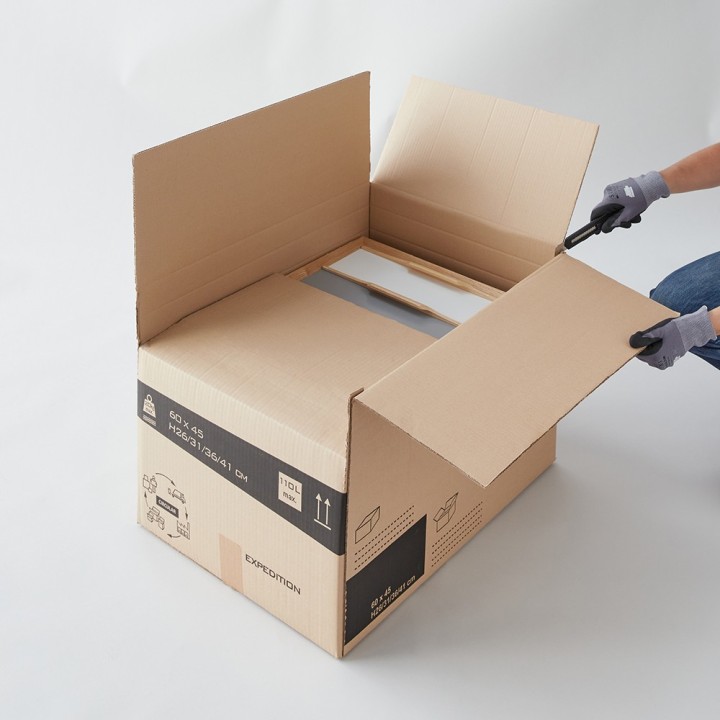 Carton déménagement ajustable - Hauteur modifiable