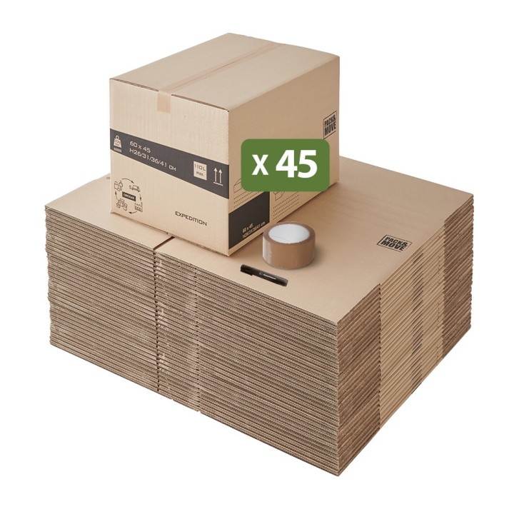 Carton déménagement ajustable - Hauteur modifiable