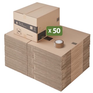 Carton déménagement à hauteur variable et adhésif 0€
