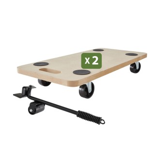 Kit Déménagement : Lève-Meuble et Chariot Roulettes 150kg | Levier