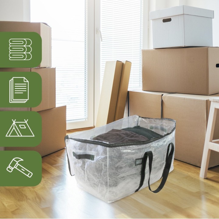 Sac de déménagement - 100L - Stockage, Résistance, réutilisable