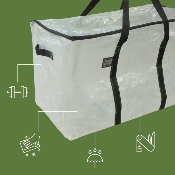 Sac de déménagement - 100L - Stockage, Résistance, réutilisable