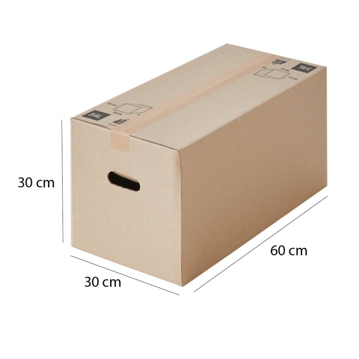 20 Cartons Déménagement Solides 54L et Adhésif 66m Offert