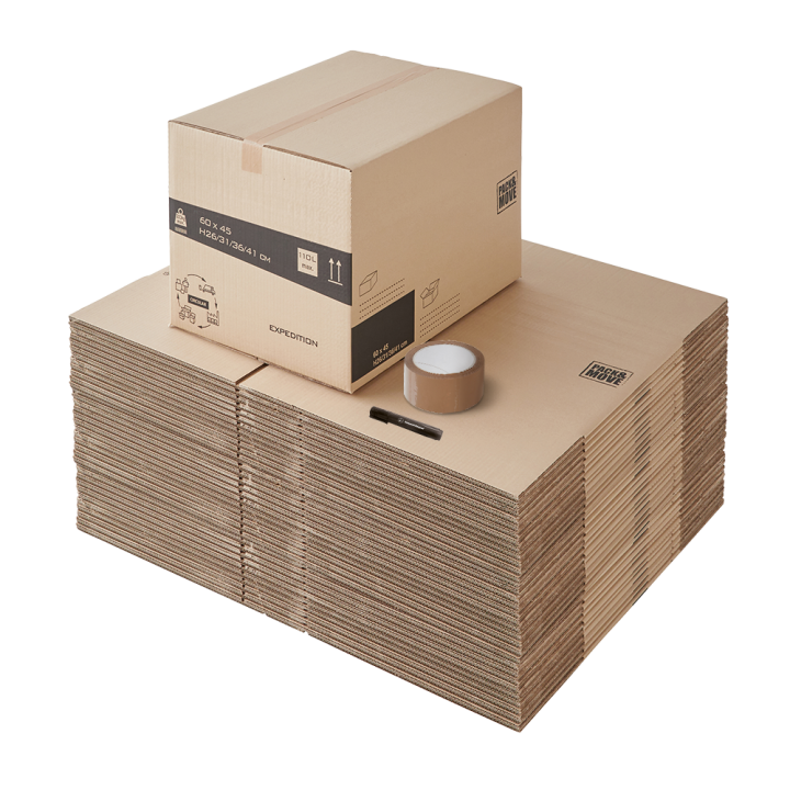 Carton déménagement ajustable - Hauteur modifiable