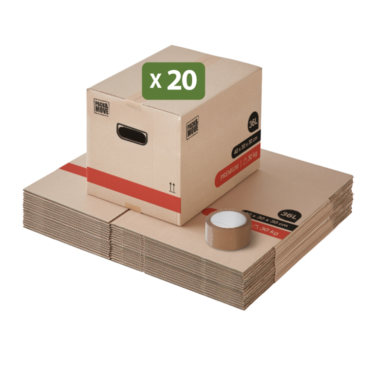 Carton déménagement premium 36L Robuste : Petit Format, Gros Impact
