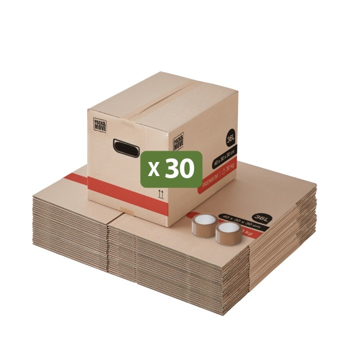 Carton déménagement premium 36L Robuste : Petit Format, Gros Impact