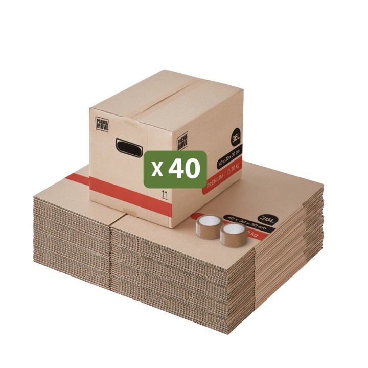 Carton déménagement premium 36L Robuste : Petit Format, Gros Impact