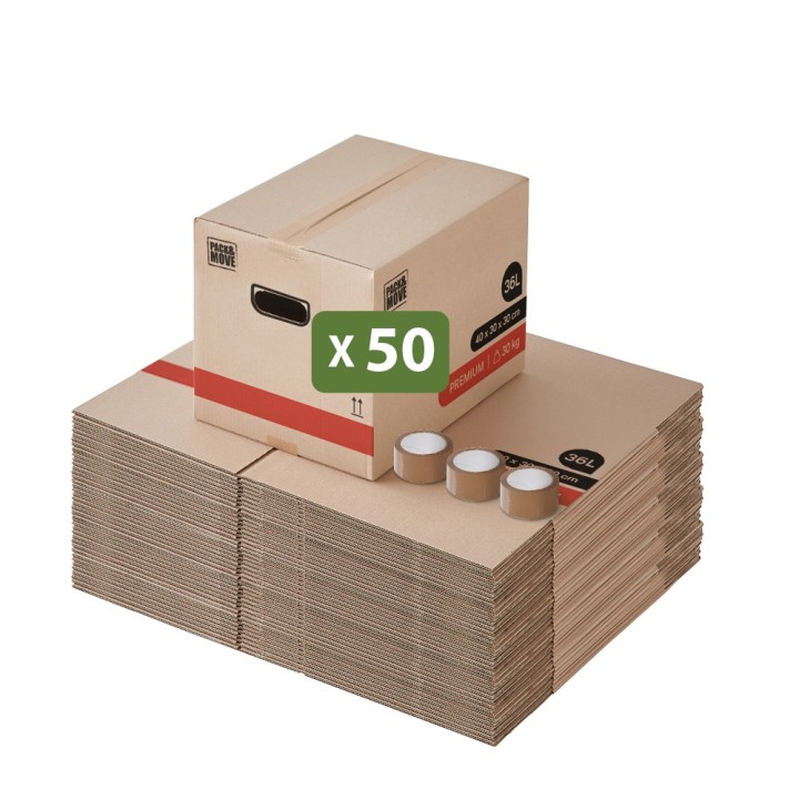 Carton déménagement premium 36L Robuste : Petit Format, Gros Impact