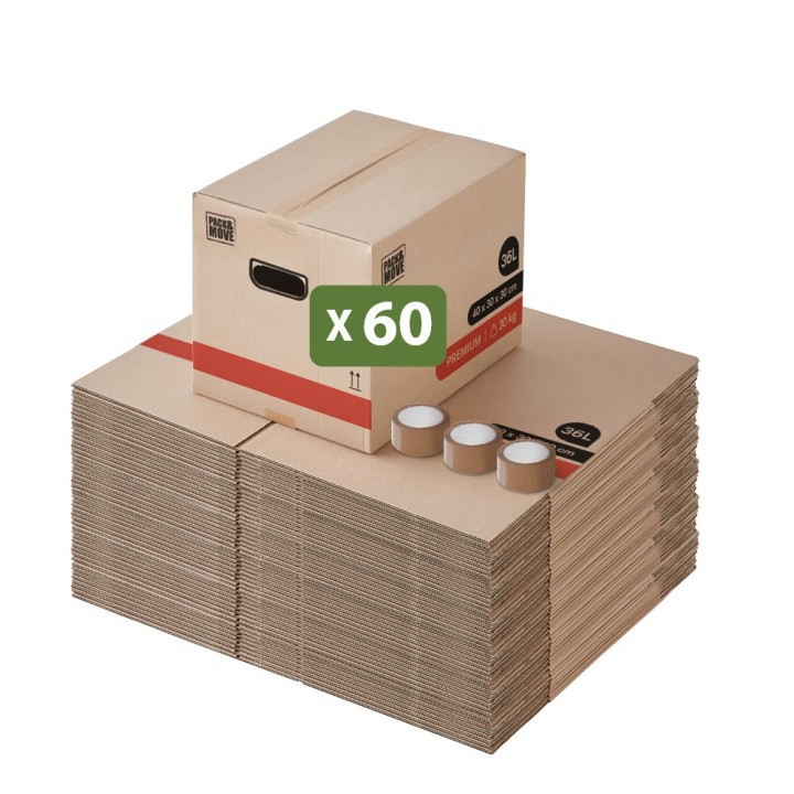 Carton déménagement premium 36L Robuste : Petit Format, Gros Impact