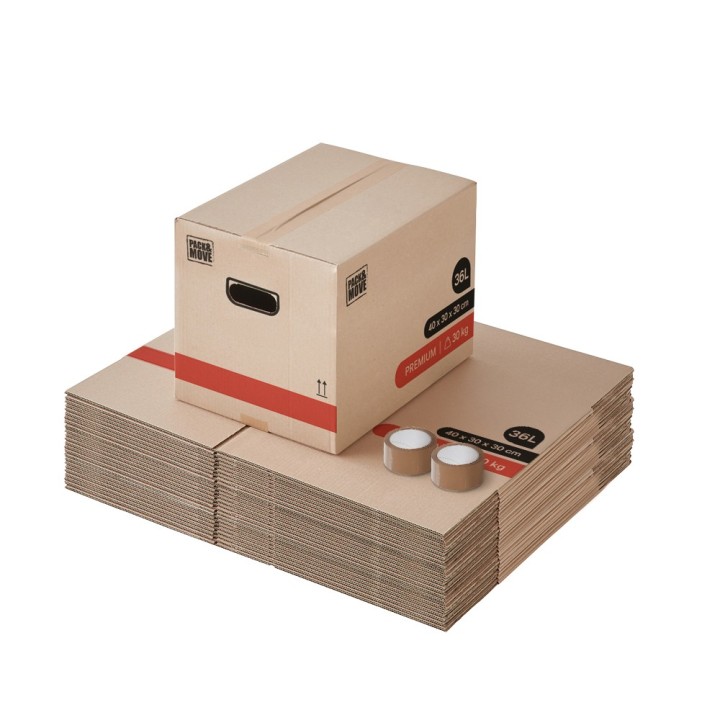 Carton déménagement premium 36L Robuste : Petit Format, Gros Impact