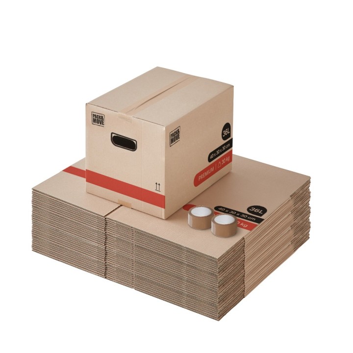 Carton déménagement premium 36L Robuste : Petit Format, Gros Impact