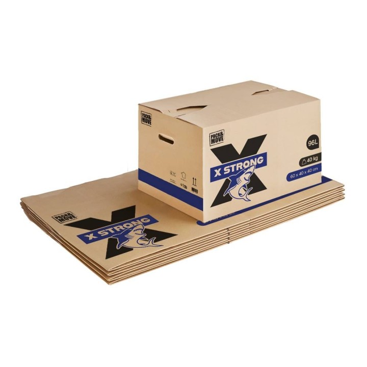 Cartons déménagement X-STRONG 96L (60 x 40 x 40 cm) - 40KG charge max