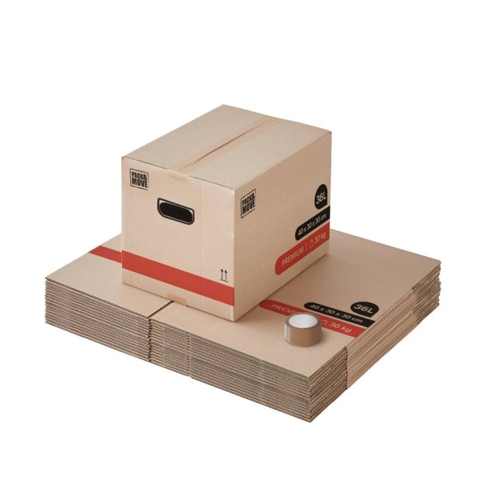 Carton déménagement premium 36L Robuste : Petit Format, Gros Impact