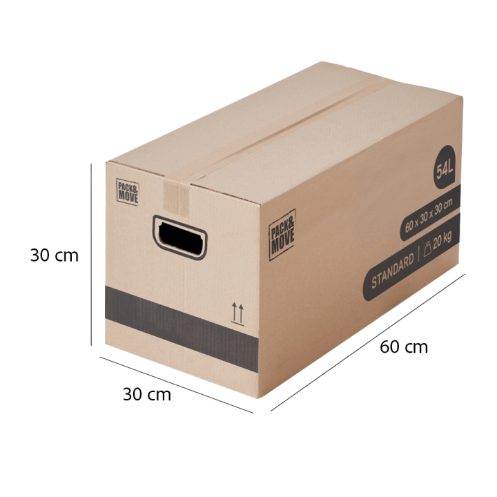 Cartons Déménagement 60 x 30 x 30 cm - Pas Cher