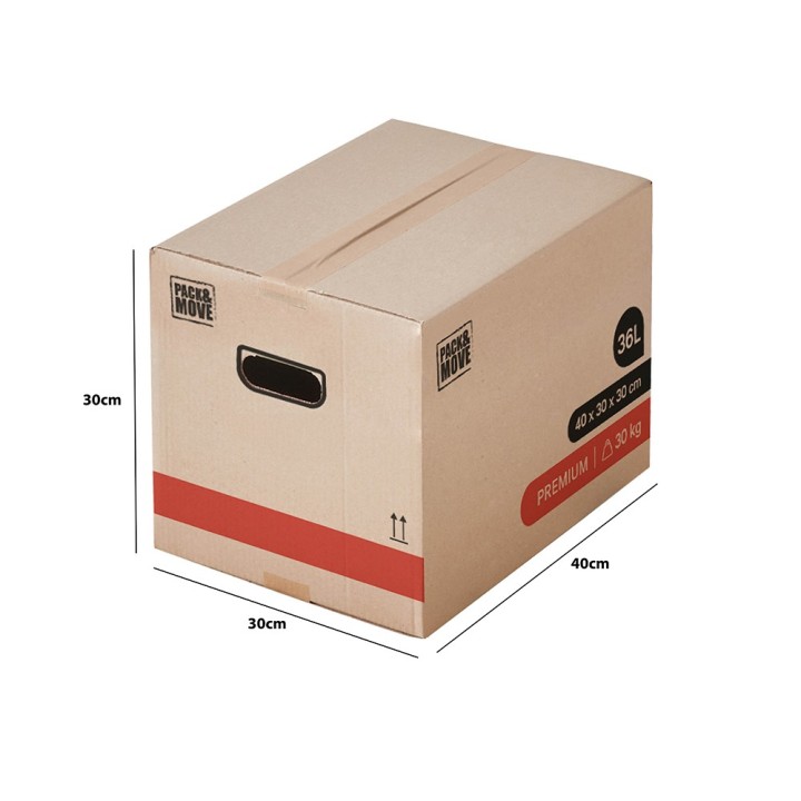 Carton déménagement premium 36L Robuste : Petit Format, Gros Impact