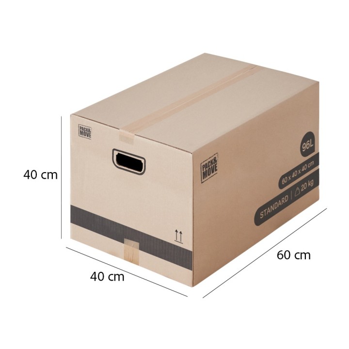 Carton déménagement 40 x 60 x 40 cm - Grand volume