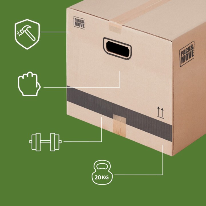 Carton déménagement 40 x 60 x 40 cm - Grand volume