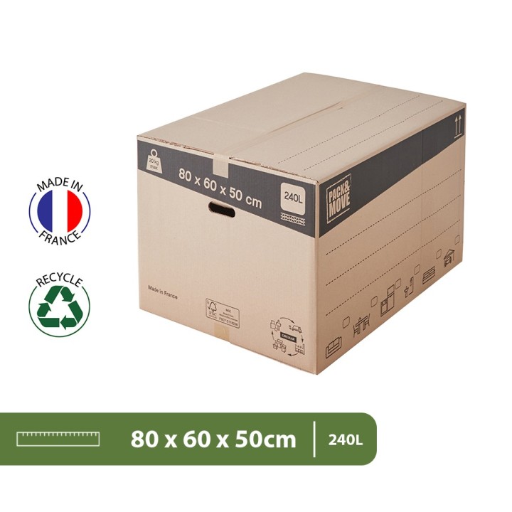 Carton XXL - Grande capacité, pour les objets volumineux