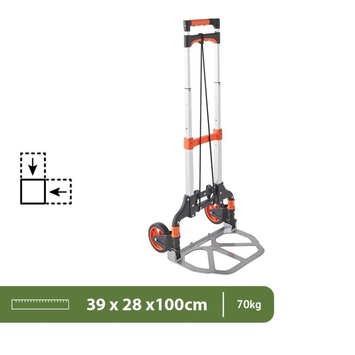Chariot pliable - Léger, costaud, diable de manutention compact