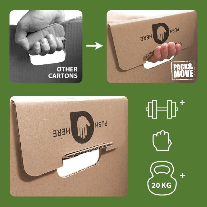 Carton déménagement premium 36L Robuste : Petit Format, Gros Impact