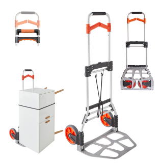 Chariot pliable - Léger, costaud, diable de manutention compact