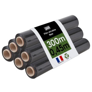 Film étirable noir opaque - Solide et discret pour emballage sécurisé