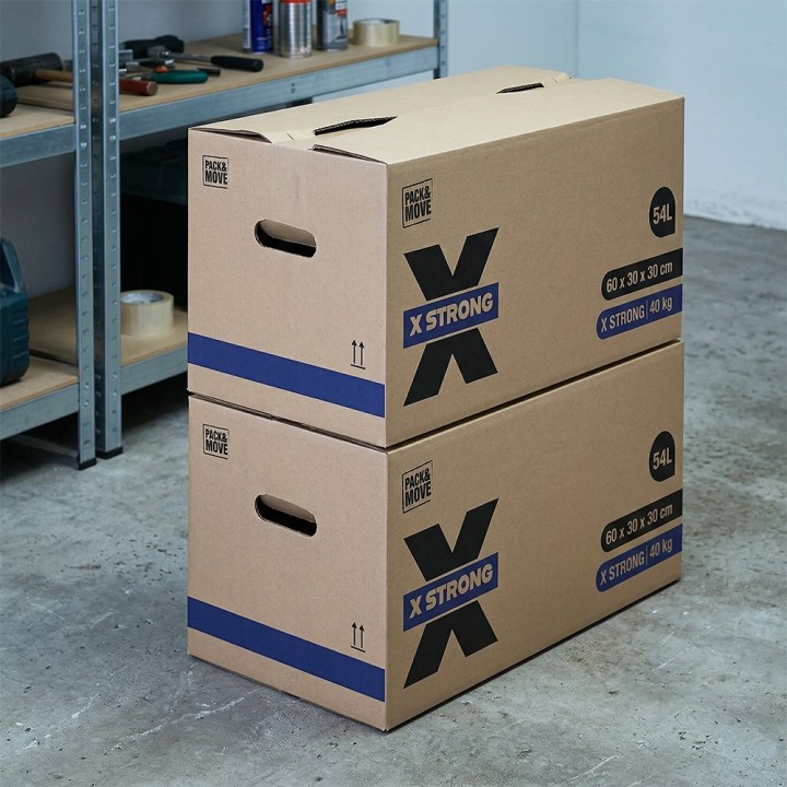 Cartons déménagement X-STRONG 54L (60 x 30 x 30 cm) - 40KG charge max