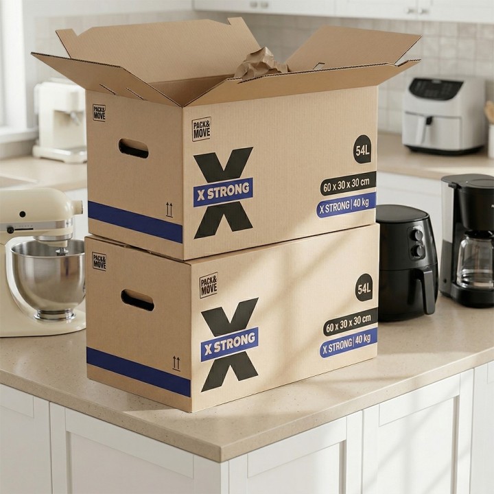 Cartons déménagement X-STRONG 54L (60 x 30 x 30 cm) - 40KG charge max