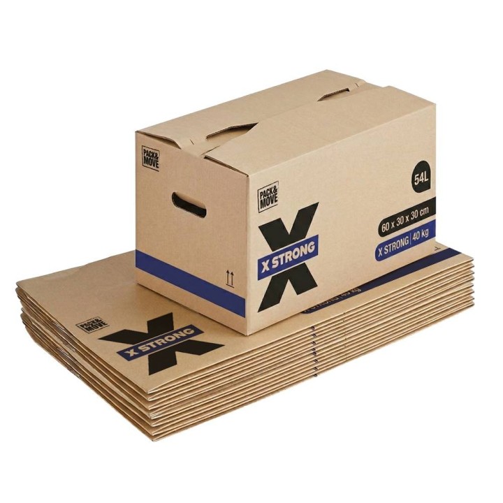Cartons déménagement X-STRONG 54L (60 x 30 x 30 cm) - 40KG charge max