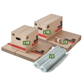 Kit déménagement premium petit appartement - Un T1/ T2 bien emballé