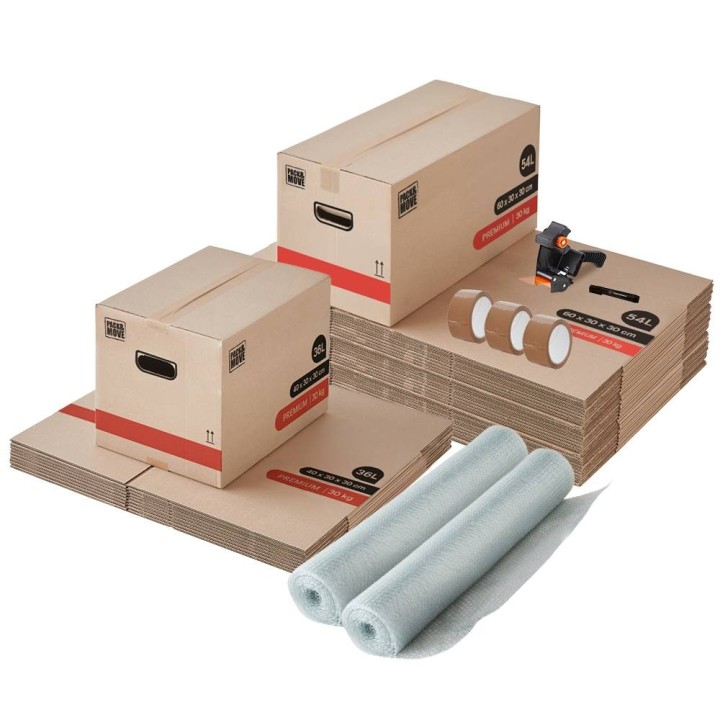 Kit carton déménagement Premium - T3/T4 - 47 essentiels, on a tout prévu