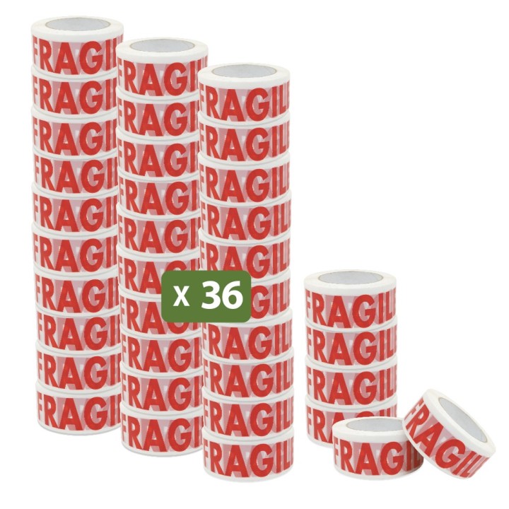 Ruban adhésif FRAGILE 100 m - Fiable, visible et pro