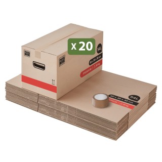 Carton épais déménagement - Double cannelure, solide et réutilisable