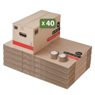 Carton épais déménagement - Double cannelure, solide et réutilisable
