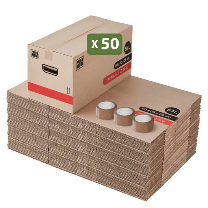 Carton épais déménagement - Double cannelure, solide et réutilisable