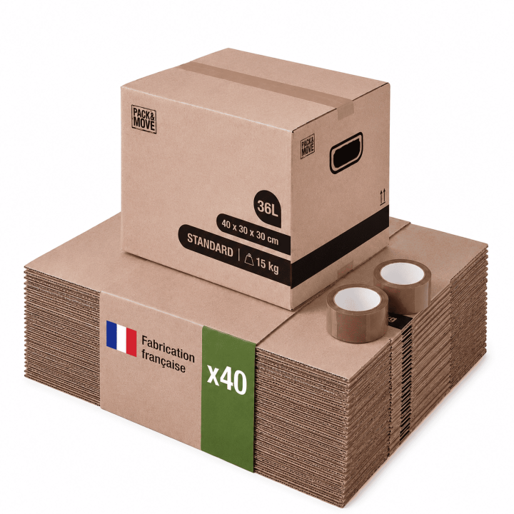 Cartons pour déménager - Qualité Prix et adhésif 0€