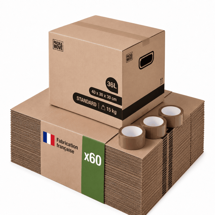 Cartons pour déménager - Qualité Prix et adhésif 0€
