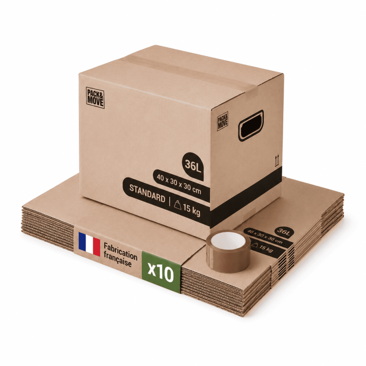 Cartons pour déménager - Qualité Prix et adhésif 0€