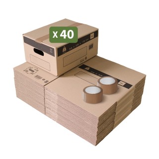Cartons à livres en lot - Pas cher pour déménagement